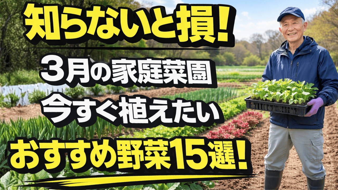 【99％の家庭菜園が知らない】3月植え野菜一覧｜今やらないと失敗する 種まき＆苗の植え付けの正解 【3月野菜】【家庭菜園初心者】【植え付け】