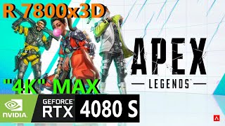 Apex Legends RTX 4080 SUPER, RYZEN 7800x3D, 4K MAX