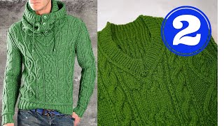 suéter tejido a dos palitos - sweters tejido en dos agujas * tejido para hombre  talla S M L