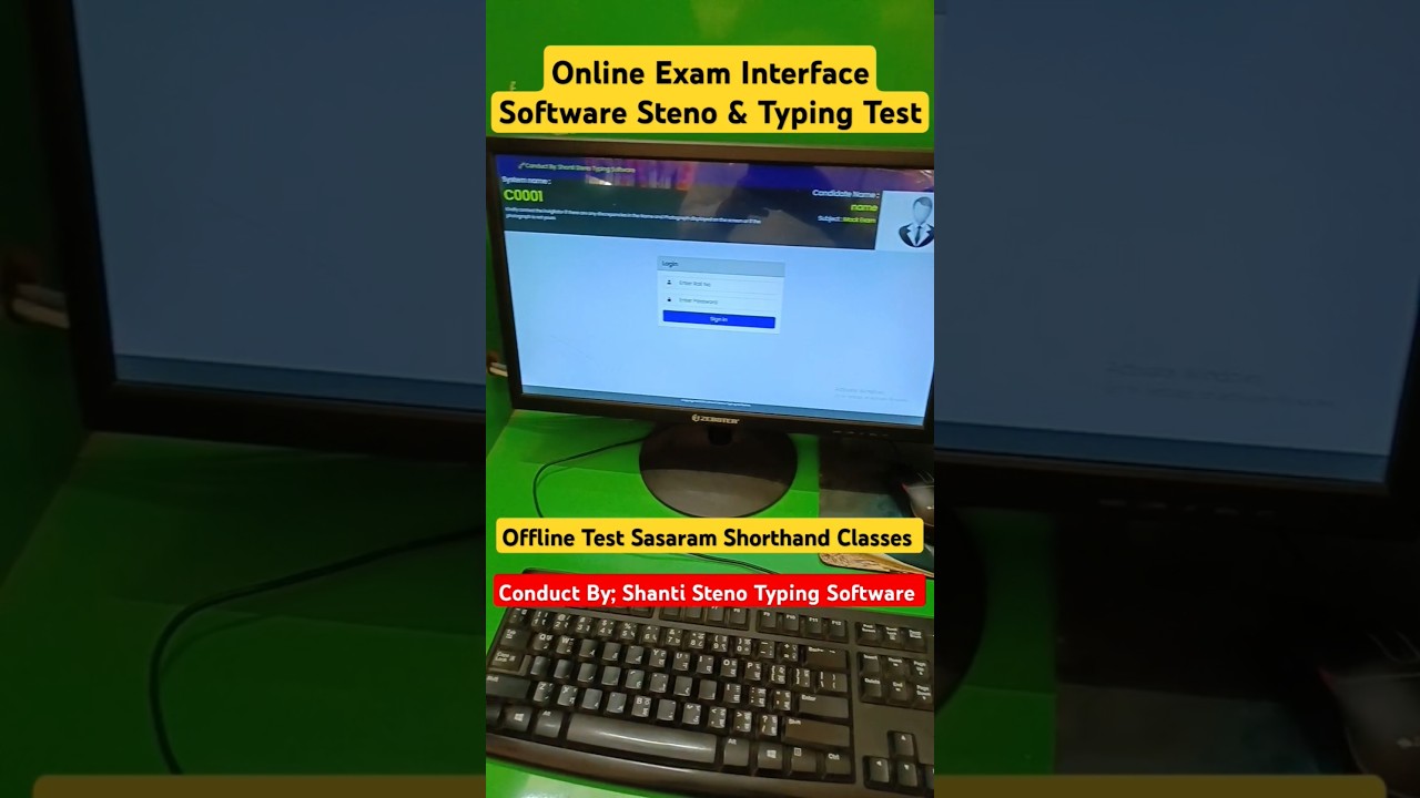 Online Exam Interface Software Steno & Typing Test 