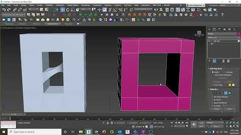 3ds Max editpoly bridge and smart extrude tower representation