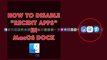 How To Disable "Recent Apps" in MacOS Dock - [romshillzz]