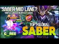 Mid Lane Saber is Real. Perfect Enemy Lock! ɢ_ʀᴇᴇ Top 1 Global Saber - Mobile Legends: Bang Bang