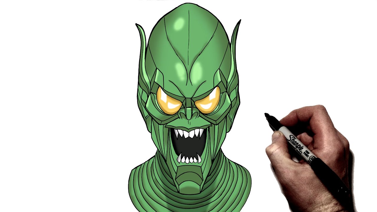 How To Draw Green Goblin, Step By Step