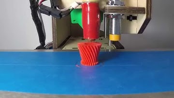 Twisted Star Vase Test (thingiverse # 503333) printed on a Printrbot Simple