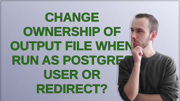 Dba: change ownership of output file when run as postgres user or redirect?