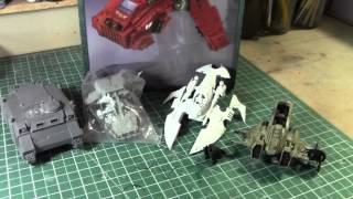 Warhammer 40k Vehicles to make wrecked terrain.