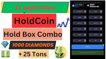 holdcoin 11 september hold box combo |daily heist code today hold coin | reclaim combo code diamonds