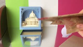 Rome St. Peter Basilica - Paper Pop Up Model Miniature.