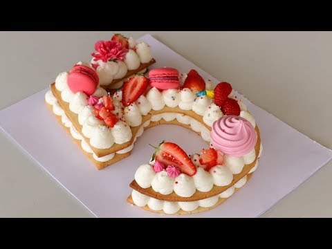 number-cake-|-alphabet-cake-|-how-to-make-cream-tart