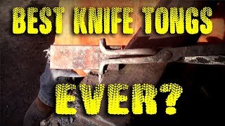 Forging the Best Knife Tongs Ever!!!!