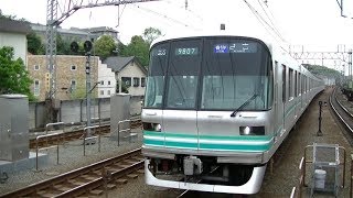 東京メトロ9000系9107F(B修後)各停日吉行き 目黒線多摩川駅入線