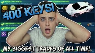 MY BIGGEST ROCKET LEAGUE TRADING VIDEO OF ALL TIME | Selling LOTS Of My Inventory for OVER 400 KEYS!