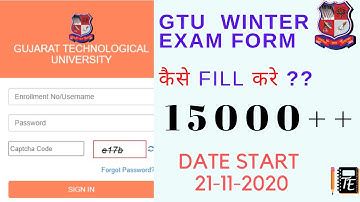 GTU  EXAM FORM FILL FROM 07-05-2021 | GTU EXAM FORM FILLING ONLINE STEP BY STEP