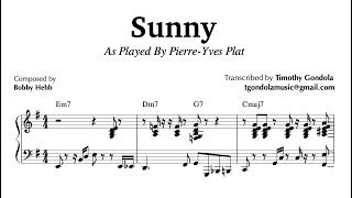 Sunny| Pierre-Yves Plat (Piano Transcription)