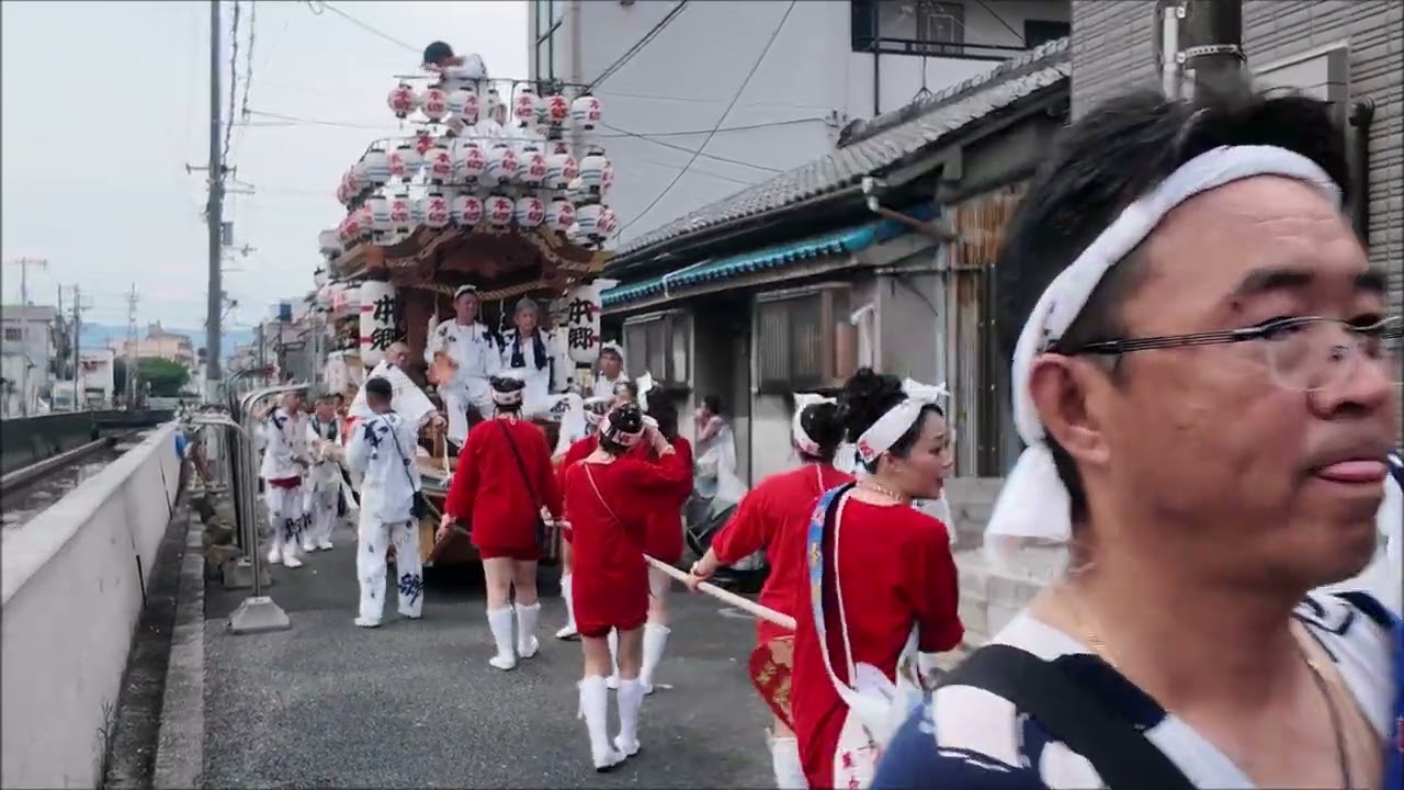 2025- 7- 16:東大阪市森河内八幡神社の夏祭り(本郷地車宮入り曳行)