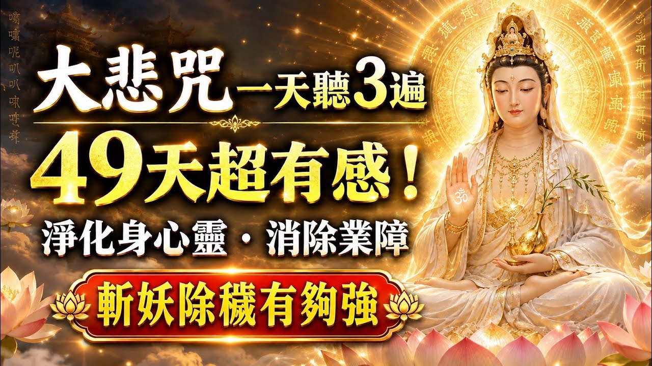 大悲咒一天聽3遍！堅持49天，身心真的不一樣/消災除障