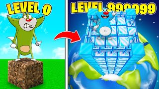 Roblox But Oggy Upgrade Dirt Block To Diamond Castle With Jack | Rock Indian Gamer |