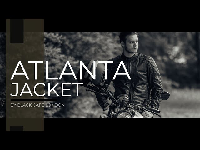 Black-Cafe London Atlanta Motorcycle Leather Jacket - YouTube