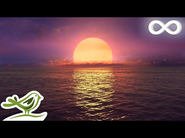 Purple Sunset: Ocean Sounds & Relaxing Sleep Music class=