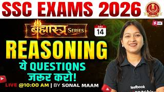SSC Foundation Reasoning 2026 | Most Expected Questions Reasoning for SSC Exams | by Sonal Mam