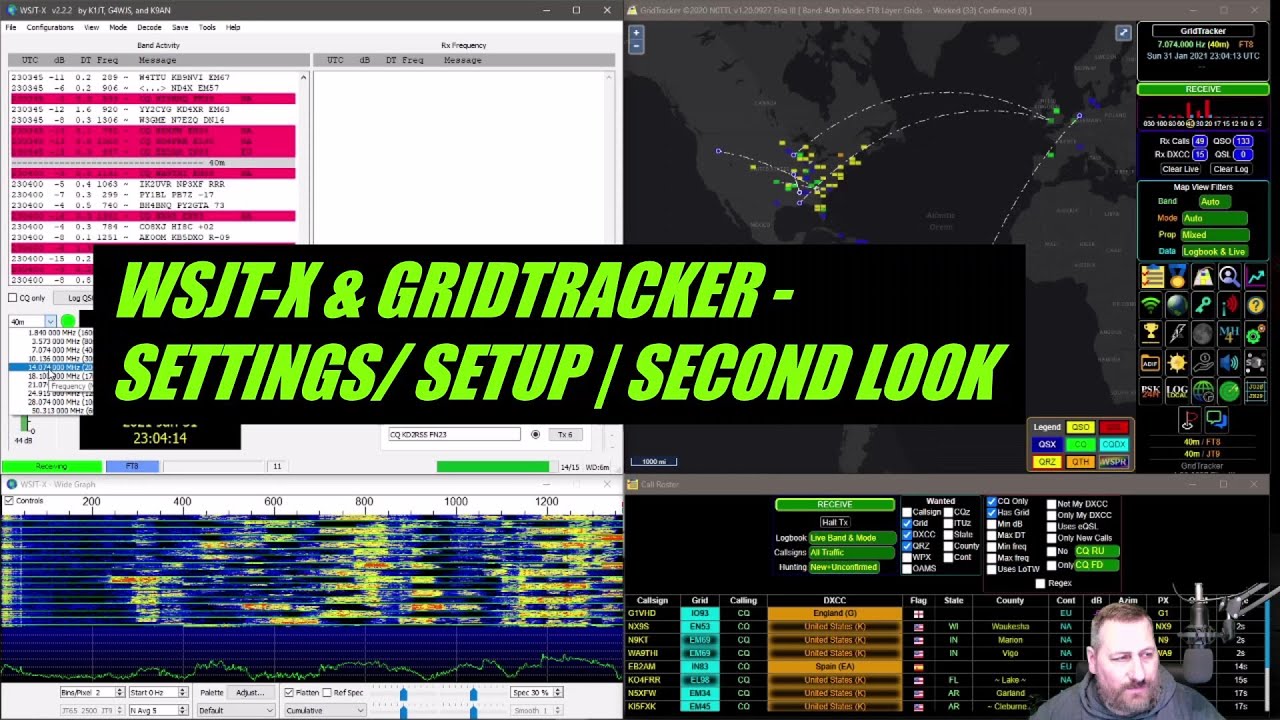 WSJTX & GRIDTRACKER settings and setup second look YouTube