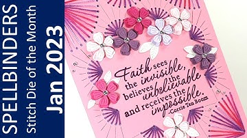 Spellbinders Stitch Die of the Month, Jan 2023 - Nested Stitched Burst | Die cutting | Stitching