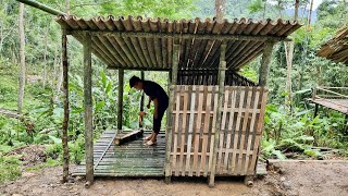 Complete Build Outdoor Bathroom from Bamboo, Shower, Bushcraft Shelter & Survival