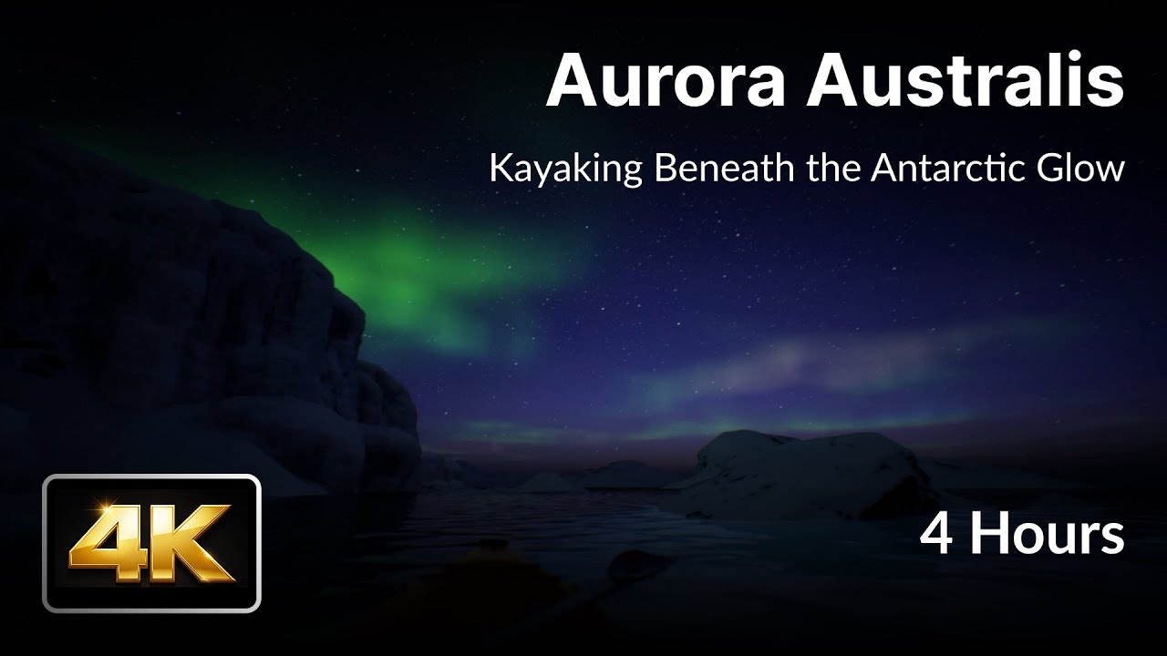 Arctic Boat Journey | 4K Night Transition Ambience – Northern Lights & Relaxation