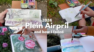 How I “failed” Plein Airpril | Watercolor Sketchbook Painting 2024