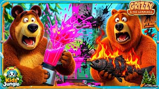 The Most Epic Food Fight! 💥😂 Masha and the bear and grizzy and the lemmings cooking battle