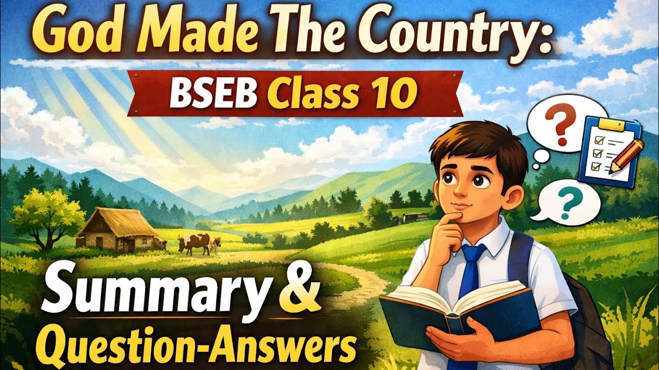 ✨God Made The Country Poem Chapter 1 | BSEB Class 10 | English 