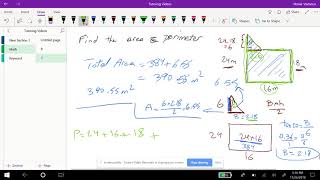 Core Connections: Integrated II - Find area and Perimeter