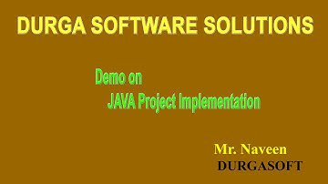 Demo on JAVA Project Implementation by Mr Naveen