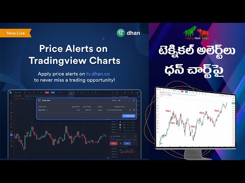 Free Technical Alerts on Dhan TradingView Charts || Dhan Technical Alerts || Trading Point Telugu