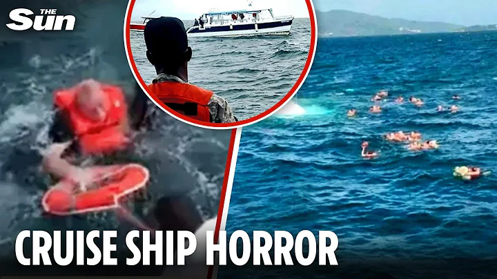 40ft catamaran SINKS leaving passengers floating at sea in Caribbean cruise ship horror