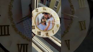Resin photo wall clock- To order what’s app- 9363612262 #resin #resinwallclock #resinphotoclock