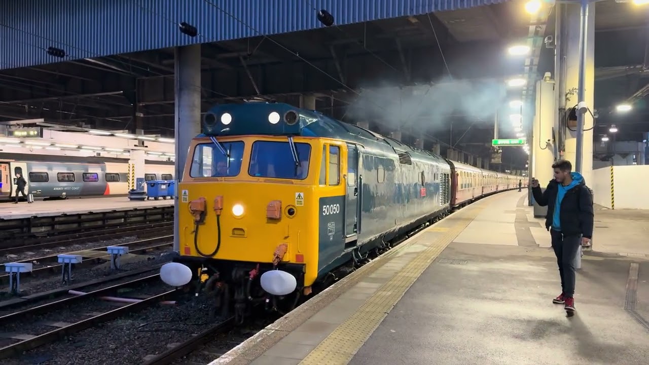 BR Class 50 no. 50050 ‘Fearless’ departs London Euston 