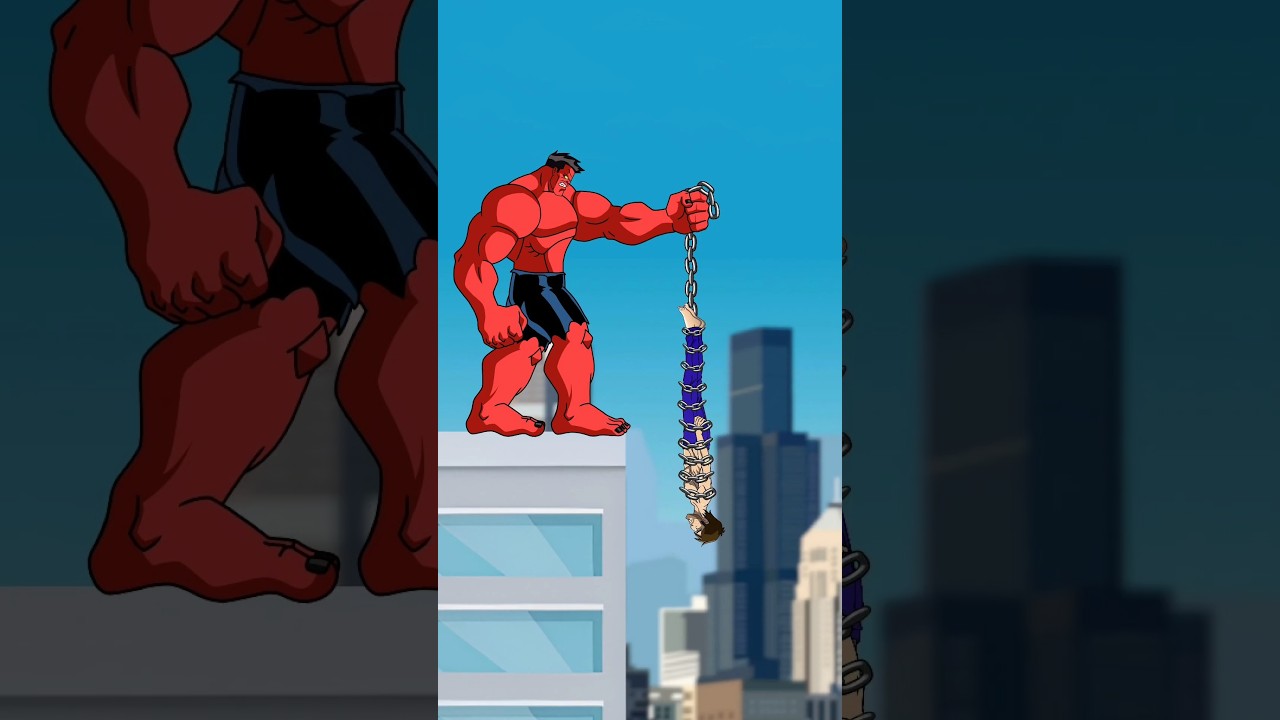Red hulk vs Green hulk fight 😡 Funny Animation 