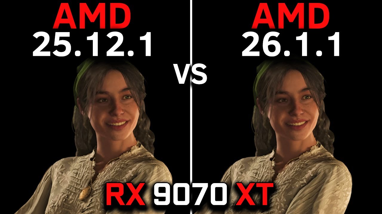 AMD Drivers 25.12.1 vs 26.1.1 | RX 9070 XT 16GB