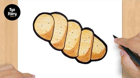 #667 How to Draw a Bread - Easy Drawing Tutorial