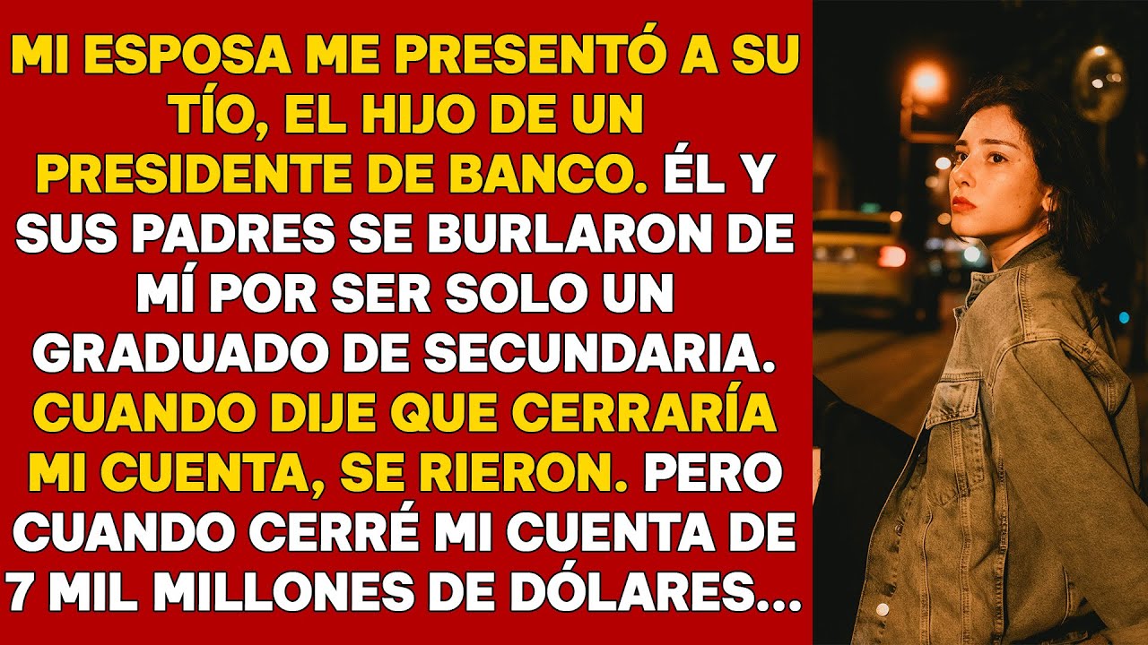 ¡El tío de mi esposa se burló de mí por ser un graduado de secundaria! Pero cuando cerré una cuenta