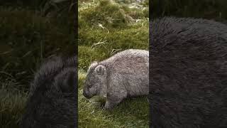 Snack time with a wombat at Cradle Mountain | Tasmanian wildlife Snack time with a wombat at Cradle Mountain | Tasmanian wildlife