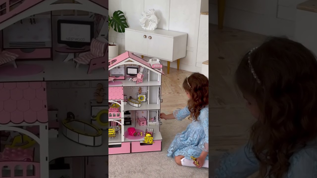 Wooden dollhouse made with love