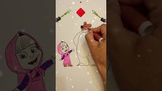 Masha And The Bear Coloring Learn Colors With Masha And The Bear