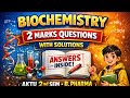 Biochemistry 2 Marks Questions With Solutions | B.Pharm 2nd Sem AKTU | Exam Oriented👉