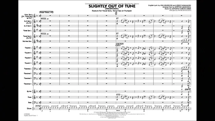 Slightly Out of Tune (Desafinado) arranged by Fran...