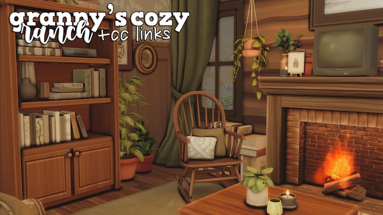 granny's cozy ranch 🤎 | the sims 4 speed build | + cc links - YouTube