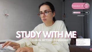 STUDY WITH ME (método pomodoro) || @anablanchustudy