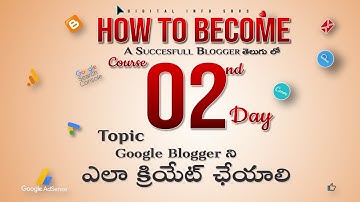 How to Creating Blogger in Telugu | 90 days blogging course in Telugu  |Day-2 Blogging Course